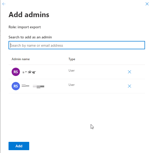 add a new user as admin in Exchange admin center